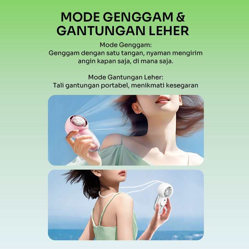 Thumbnail: Robot RT-BF21 Mini Fan USB-C Portable 1200mAh Kipas Angin Genggam