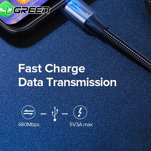 UGREEN 60408 Cable USB A to USB C Data Kabel 3M Fast Charging 3A QC3.0