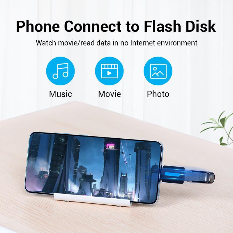 Thumbnail: VENTION Mini OTG Adapter Converter Male to Female Type C / Micro USB Expansion