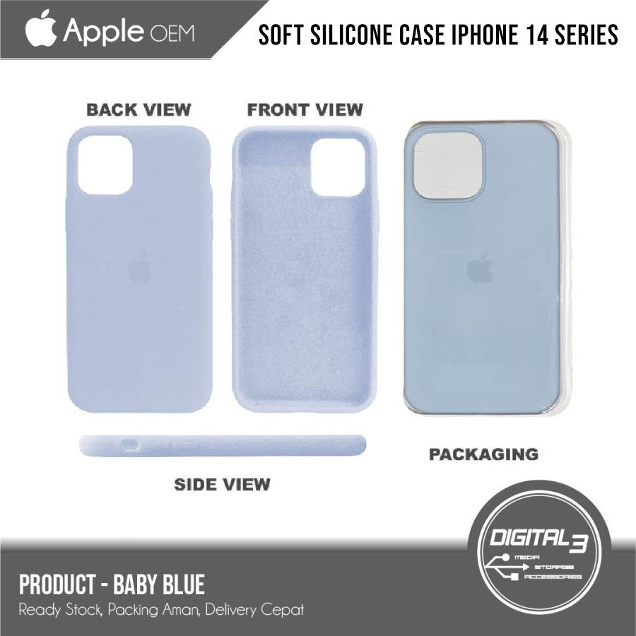 Thumbnail: Silicone Case Premium iPhone 14 PRO PLUS MAX Full Body Casing Silikon