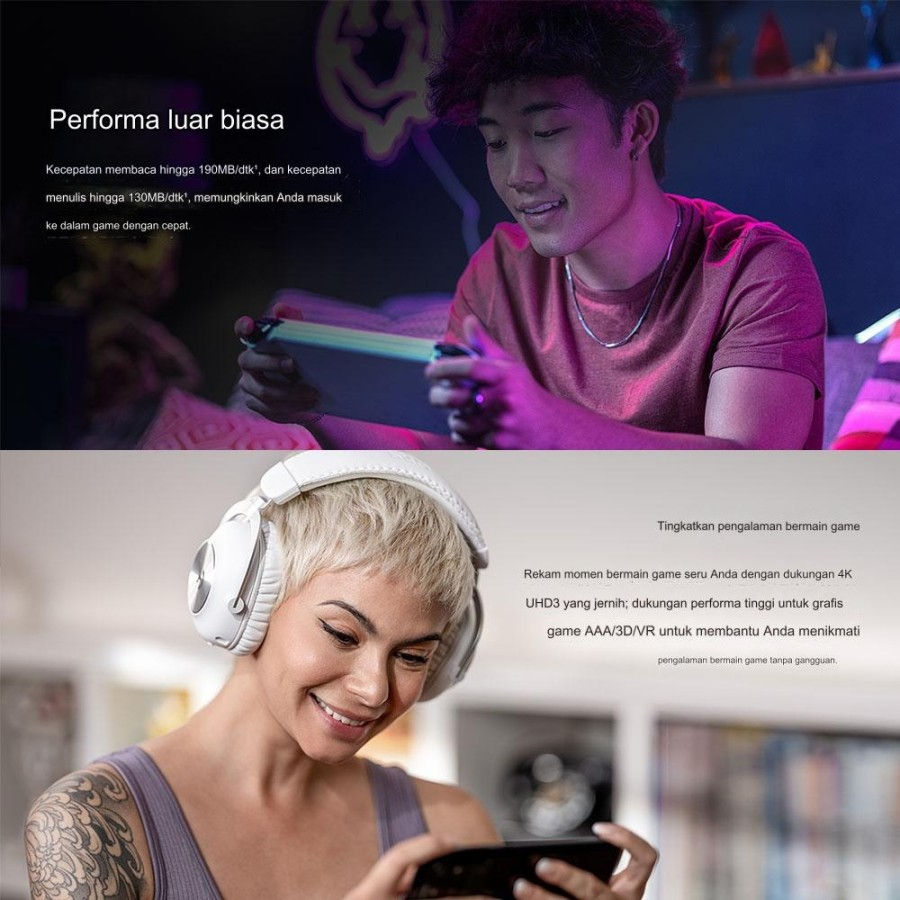 Thumbnail: Sandisk Extreme GamePlay MicroSD 190MB/s Memory for Mobile Gaming UHS-I