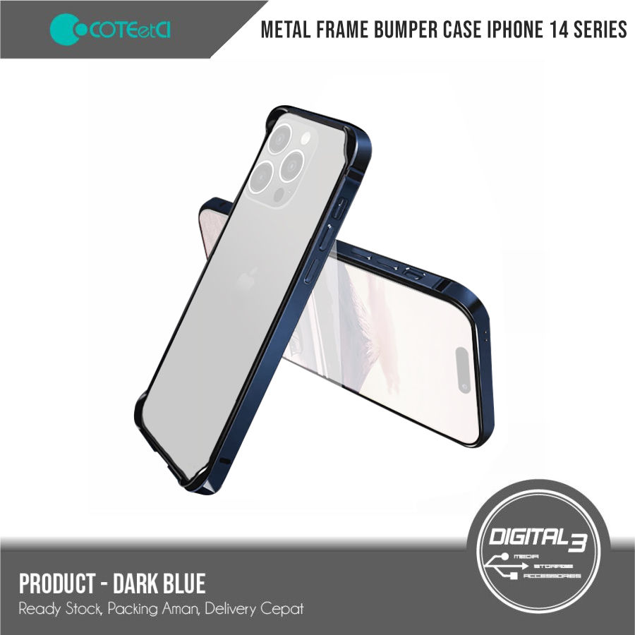 Thumbnail: COTEetCI Aluminum Metal Frame Bumper Hard Case iPhone 14 PLUS PRO MAX
