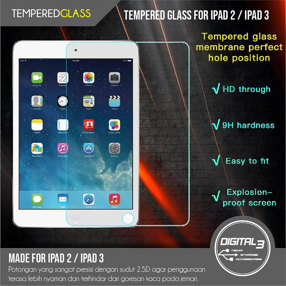 Thumbnail: Premium Tempered Glass Ipad 2 / Ipad 3 Screen Guard Clear Anti Gores