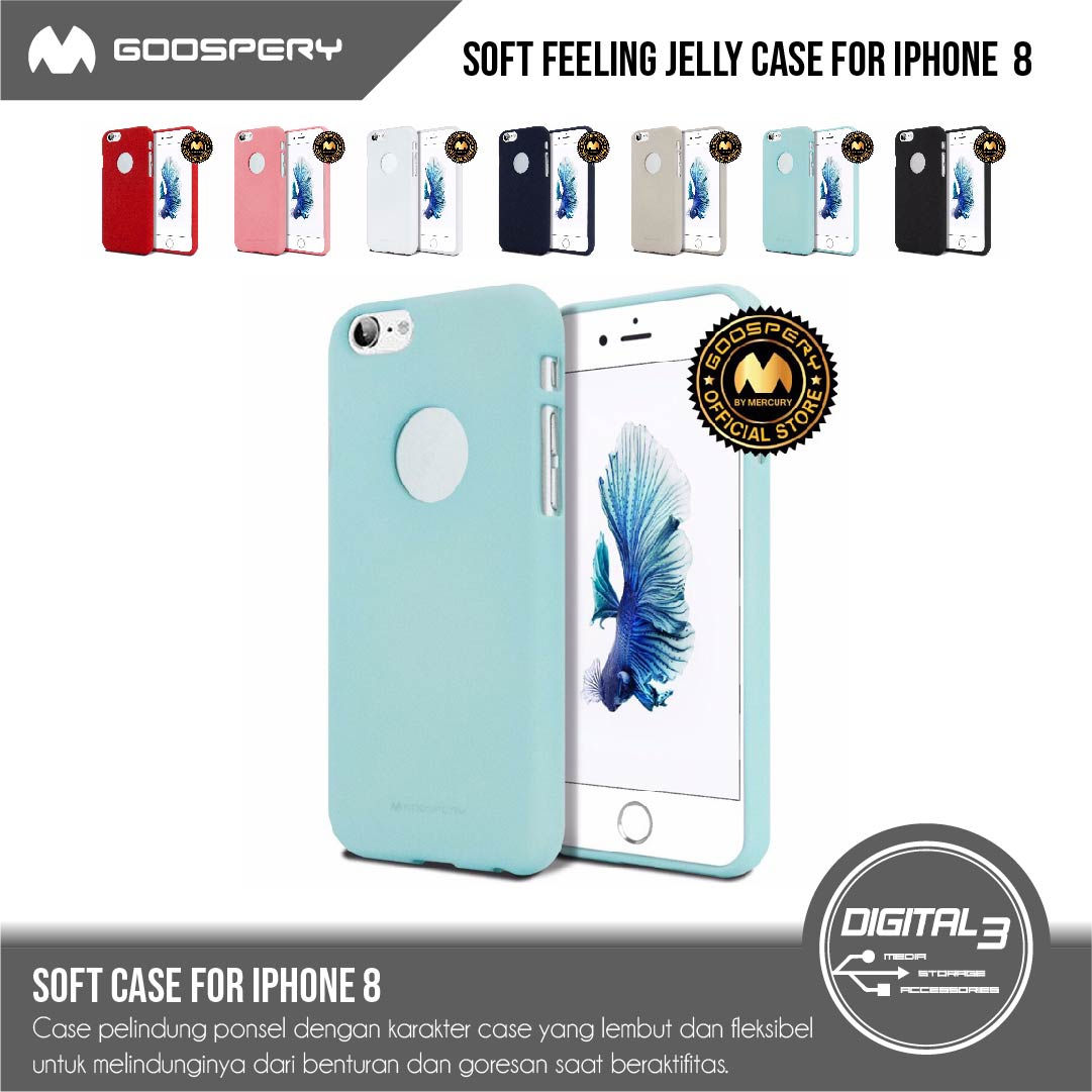 Goospery Soft Feeling Silicone Slim Case Iphone 8 Jelly Casing TPU