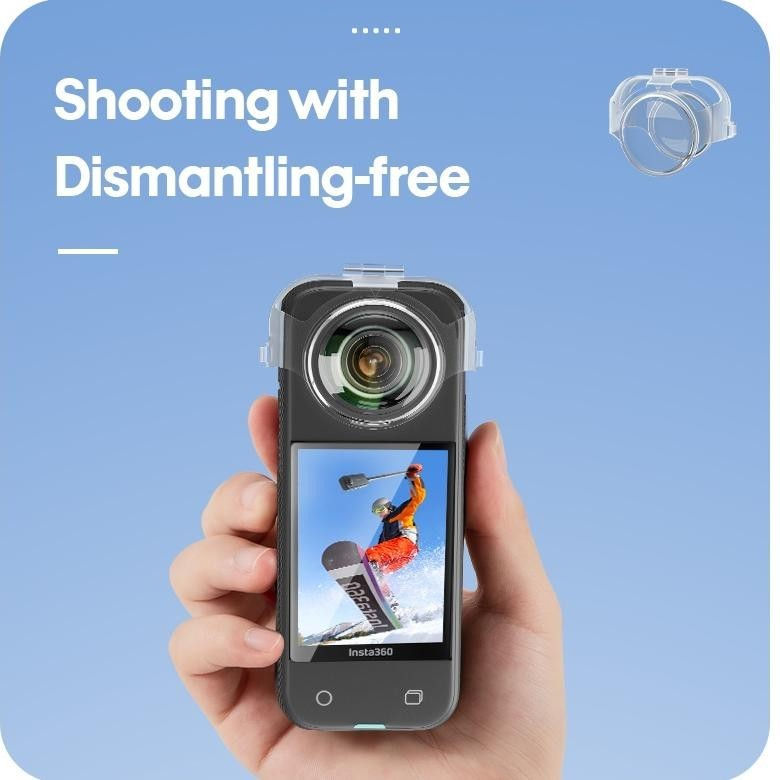 Thumbnail: STARTRC Insta360 ONE X3 Pelindung Lensa Protector Lens Cap Guard Clear