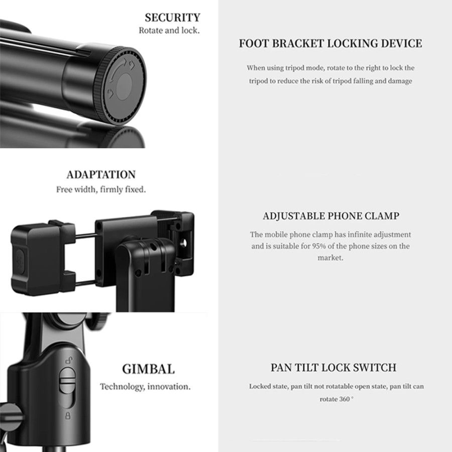 Thumbnail: ADYSS A102 Selfie Tripod Stick 1.8m with AI Face Tracking & Remote Bluetooth