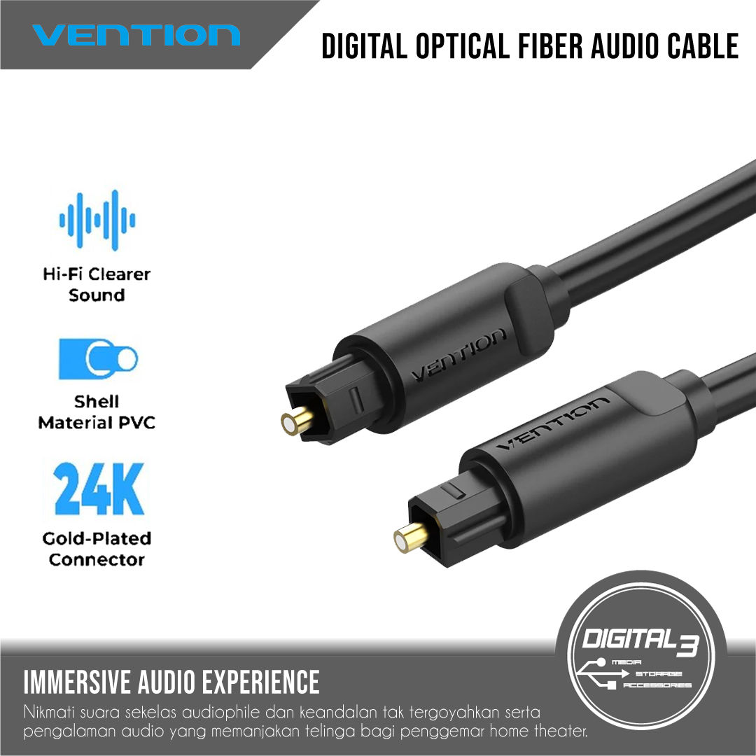 VENTION Audio Cable Optical Fiber Digital Hi-Fi Universal - BAEBF