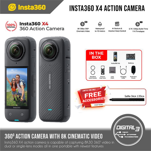 Insta360 X3 360度アクションカメラ USED美品 本体+バッテリー+ケース 