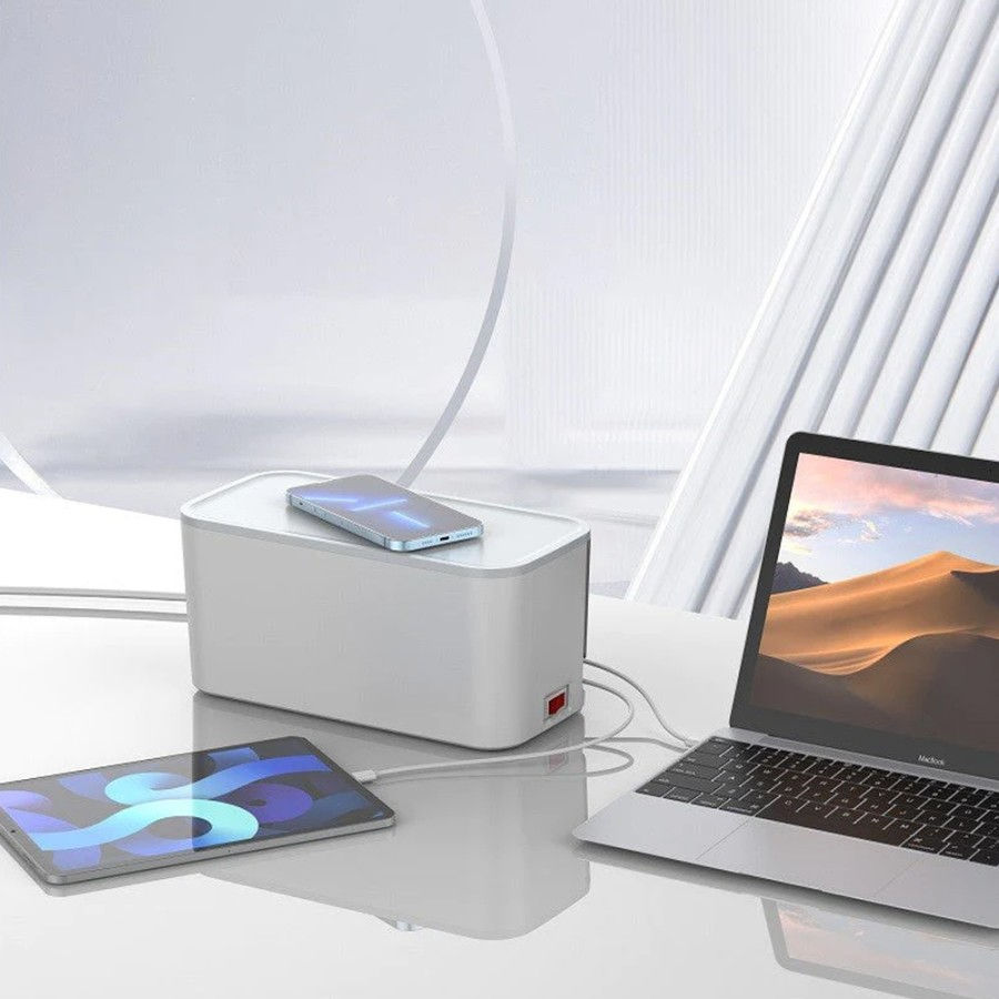 Thumbnail: LDNIO SCW5354 Stop Kontak 5 Socket Power Strip Box USB + Wireless 15W