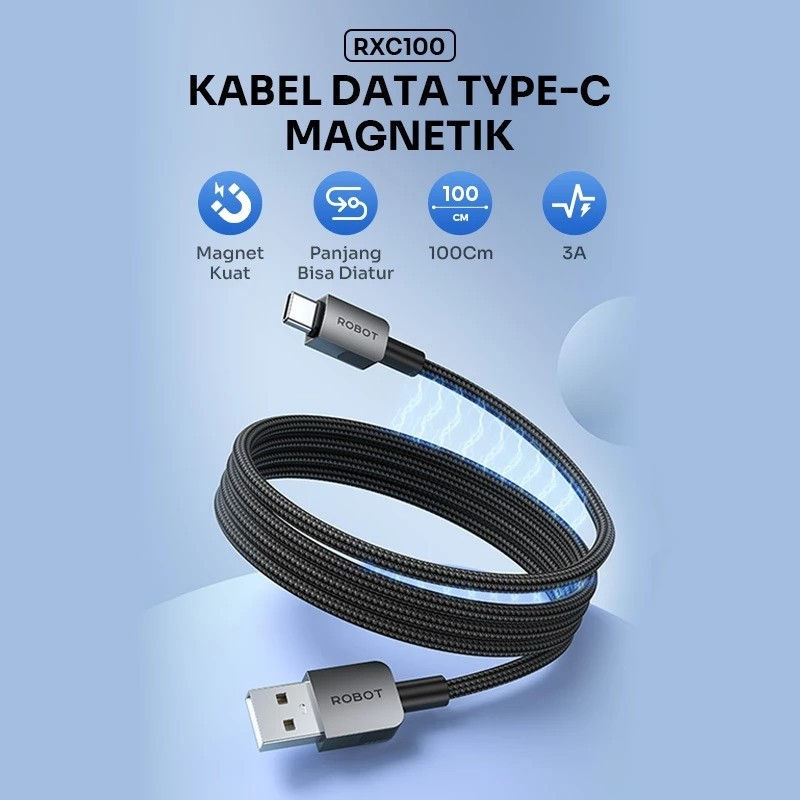 Thumbnail: ROBOT RXCL100 / RXCC100 / RXM100 / RXC100 / RXL100 Cable Data Charger Magnetic