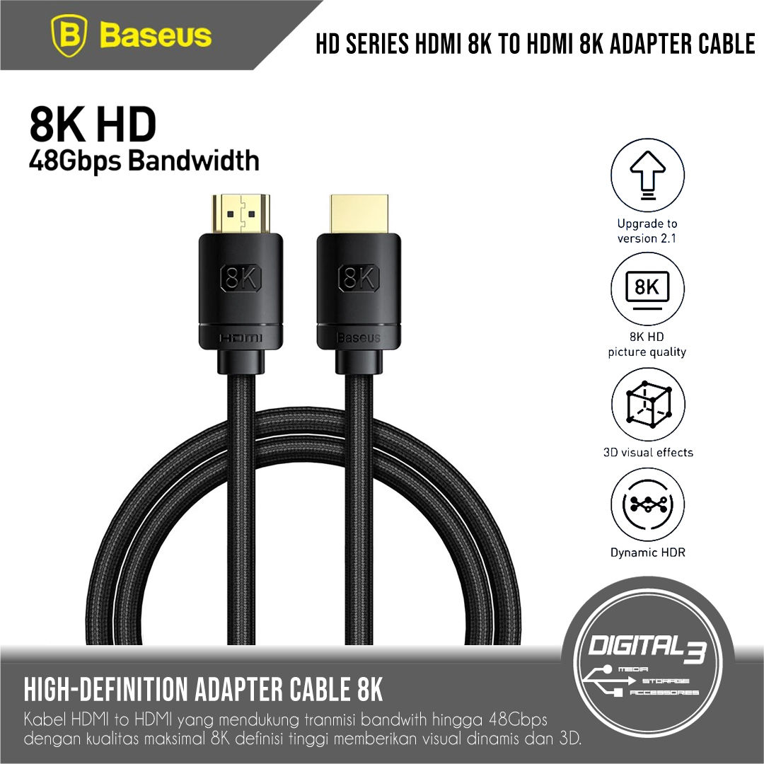 Baseus High-Definition Series HDMI 8K to HDMI 8K Adapter Cable