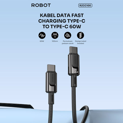Thumbnail: ROBOT Cable Data RZC100 / RZCC100 / RZL100 / RZCL100 Fast Charging for Smartphon