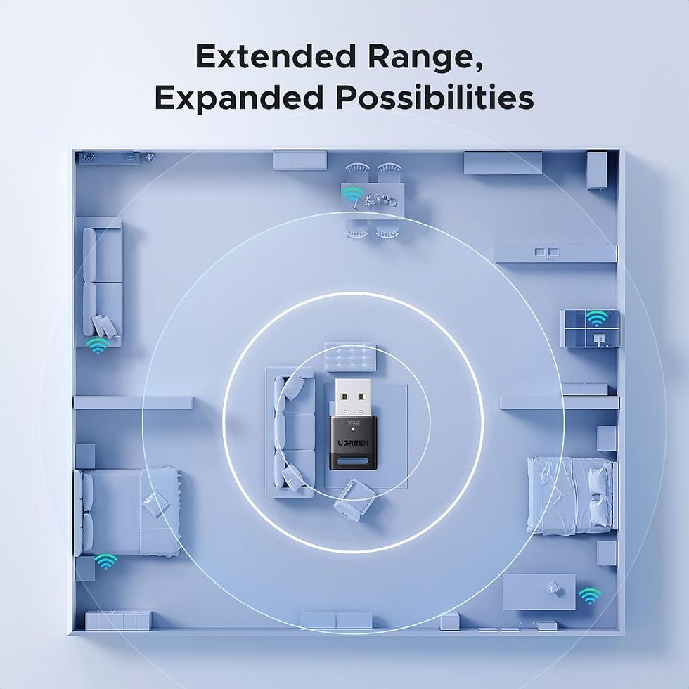 Thumbnail: UGREEN CM748 USB Bluetooth 6.0 Dongle Adapter Receiver Universal - 75073