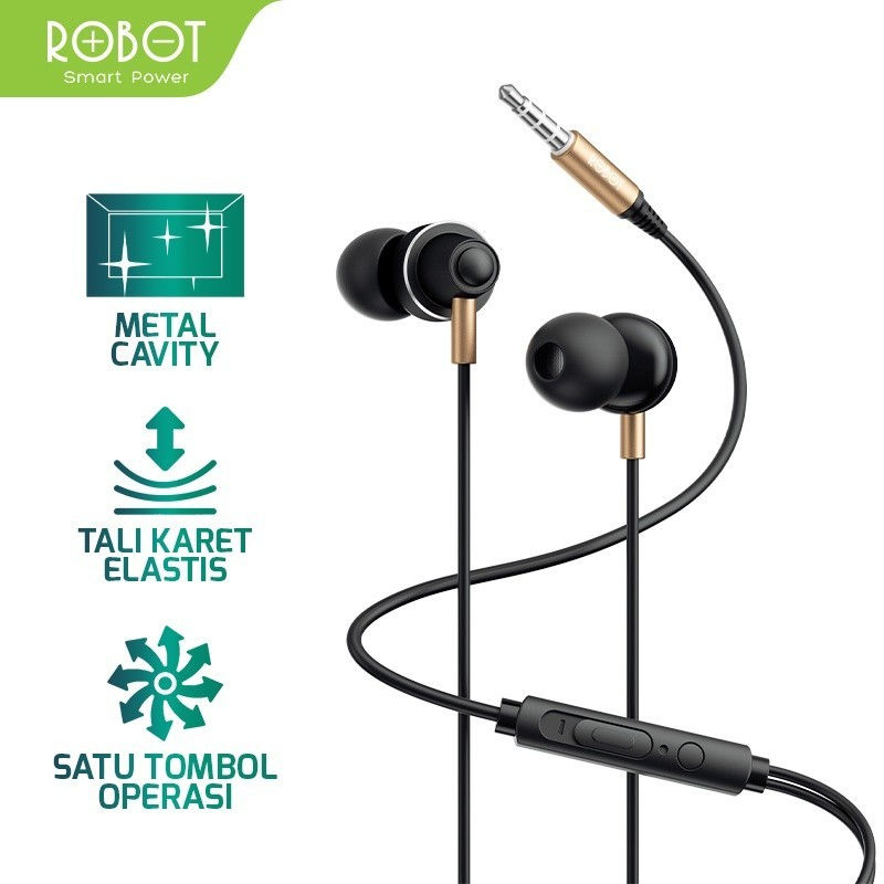 Thumbnail: ROBOT RE240S In-Ear Metal Wired Earphones 3.5mm