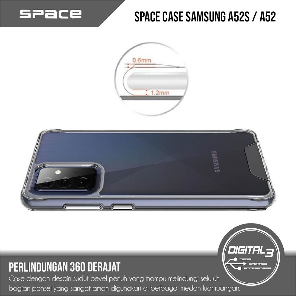 Thumbnail: Space Clear Case Samsung A52S / A52 Bumper TPU Military Casing Jelly