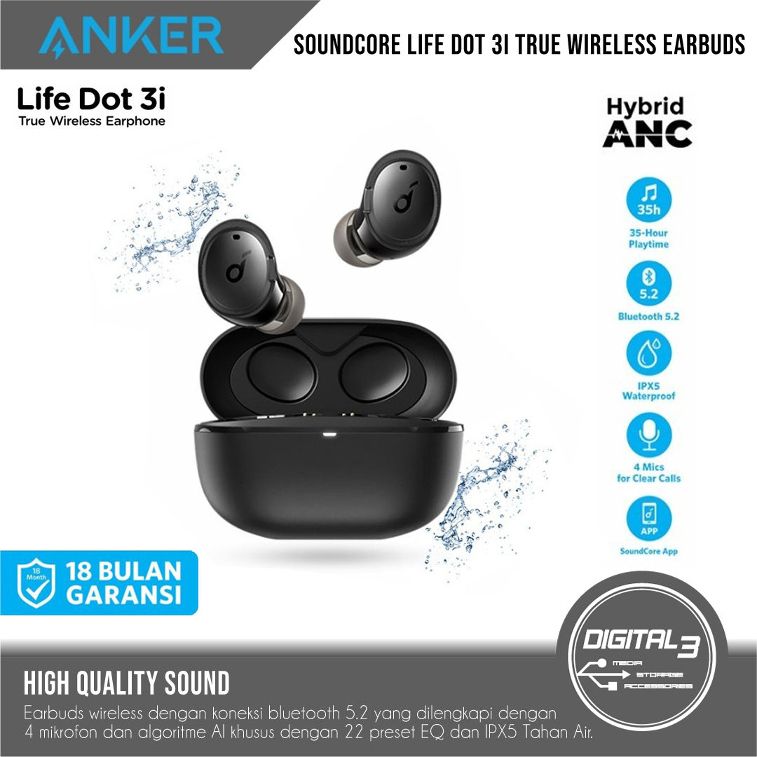 Anker Soundcore Life Dot 3i A3982 TWS Wireless Headset Earphone ANC