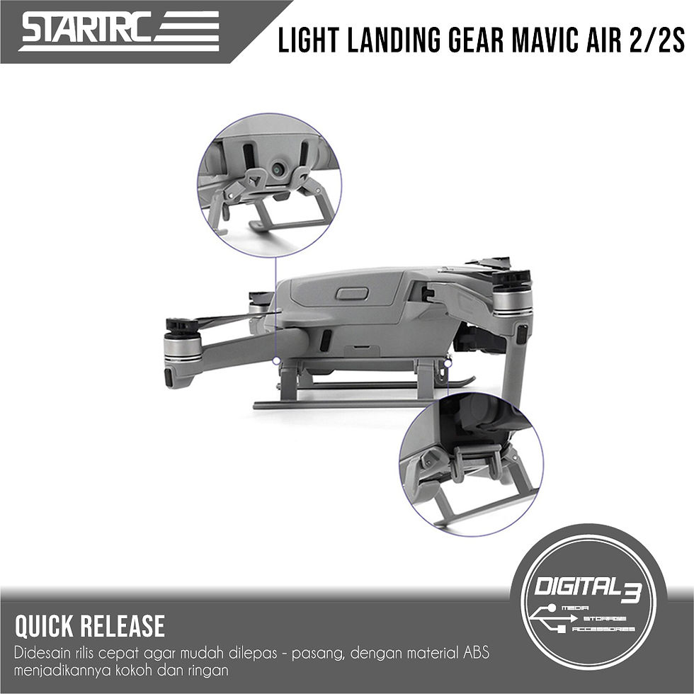 Thumbnail: STARTRC Landing Gear Foldable Stand Extension Light DJI Mavic Air 2/2S