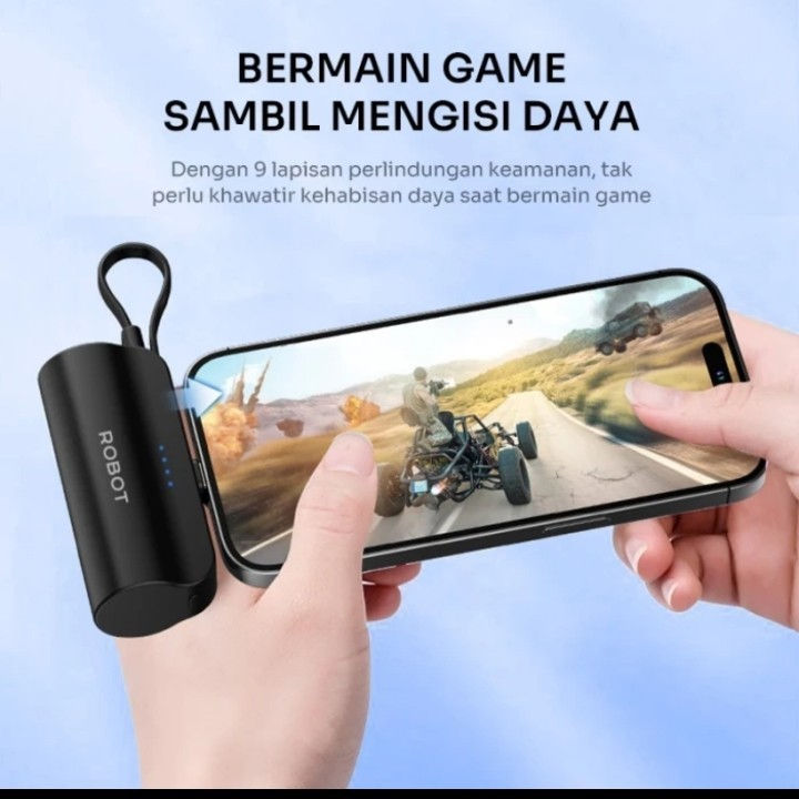 Thumbnail: Robot RP-051L RP-051C Powerbank Mini Stand 4500MAH Lightning USB-C PD