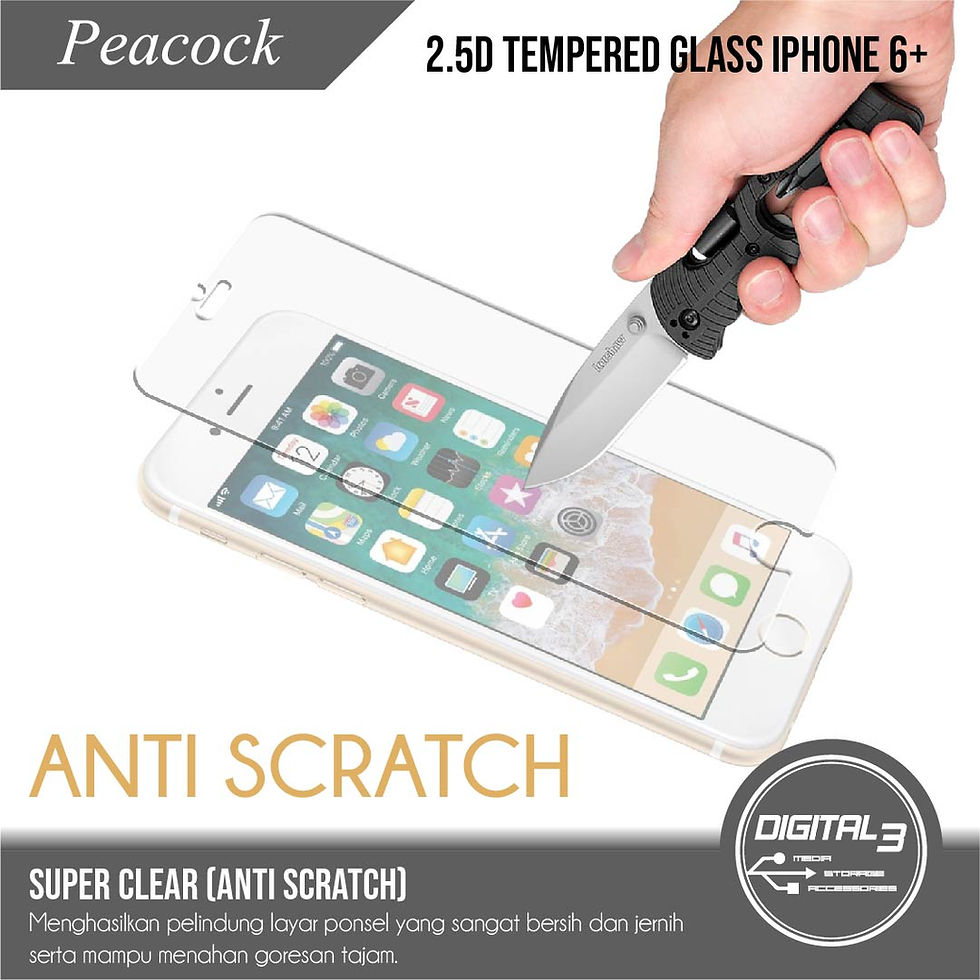 Thumbnail: Peacock Tempered Glass Iphone 6+ / 6 PLUS Screen Guard Anti Gores