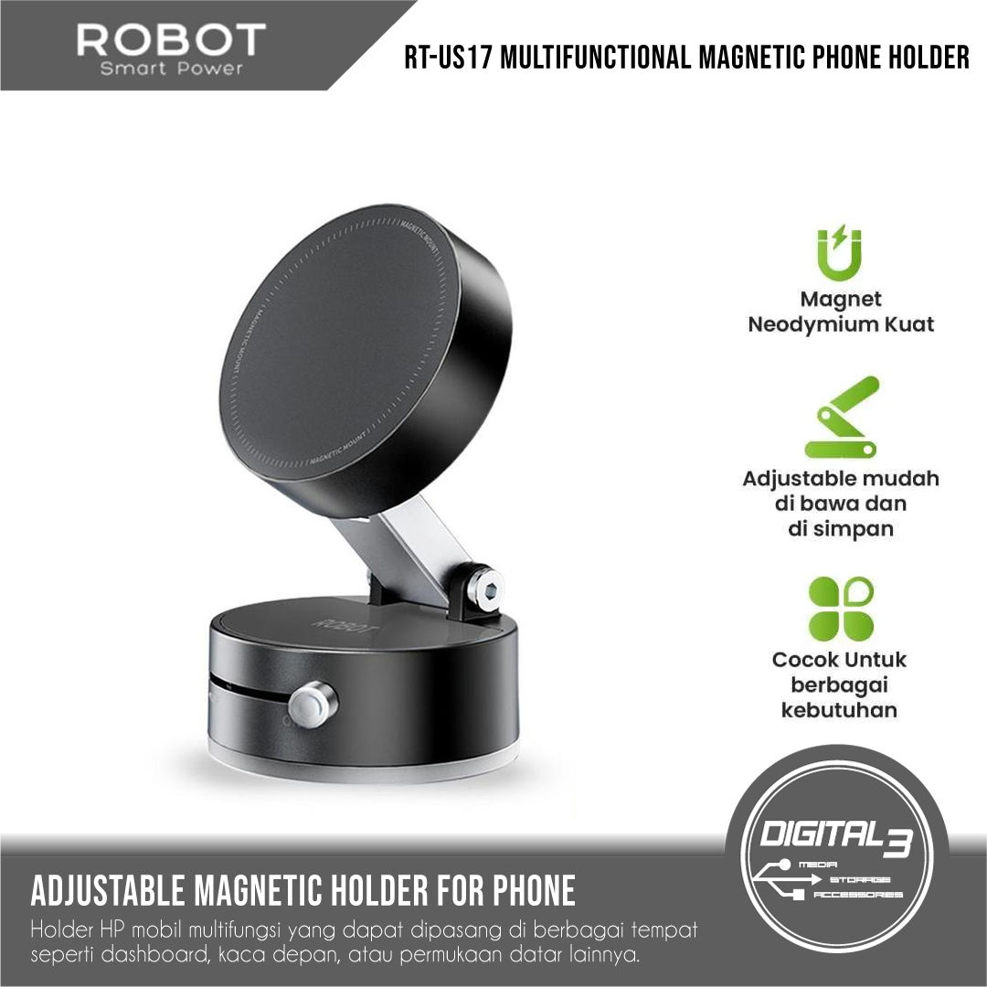 ROBOT RT-US17 Multifunctional Magnetic Car Phone Holder Universal