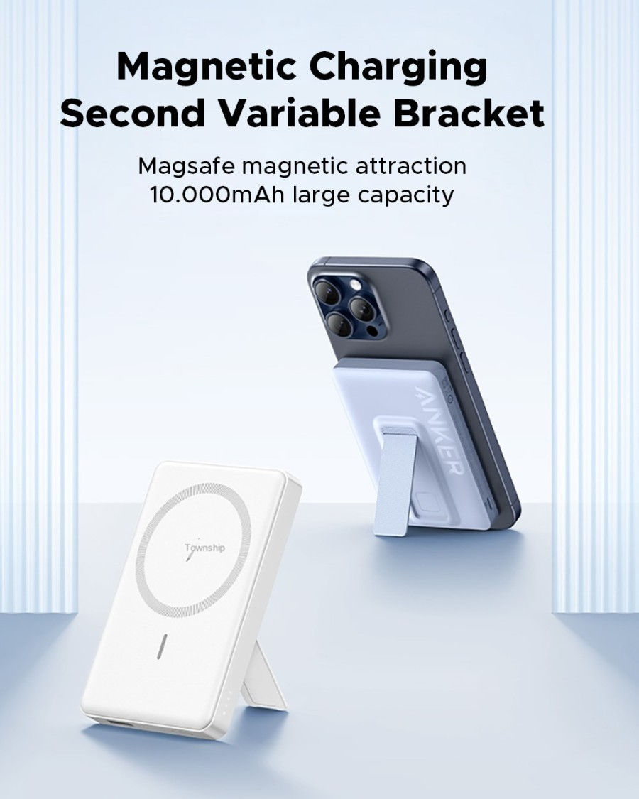 Thumbnail: Powerbank Magnetic 10000mAh + Phone Stand Anker Powercore MagGo A1652