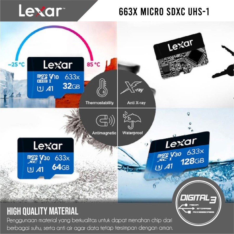 Thumbnail: Lexar 633X MicroSD 100MB/S C10 UHS-I Micro SDHC / SDXC 32GB 64GB 128GB