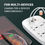 Thumbnail: LDNIO SC4407 Universal Power Strip 4 Socket 4 USB-A 18W Fast Charging