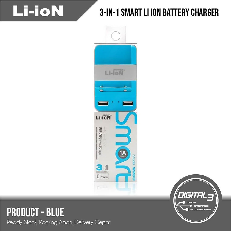 Thumbnail: Super Li-Ion DC Smart 3 in 1 W200 Desktop Dual USB Charger baterai