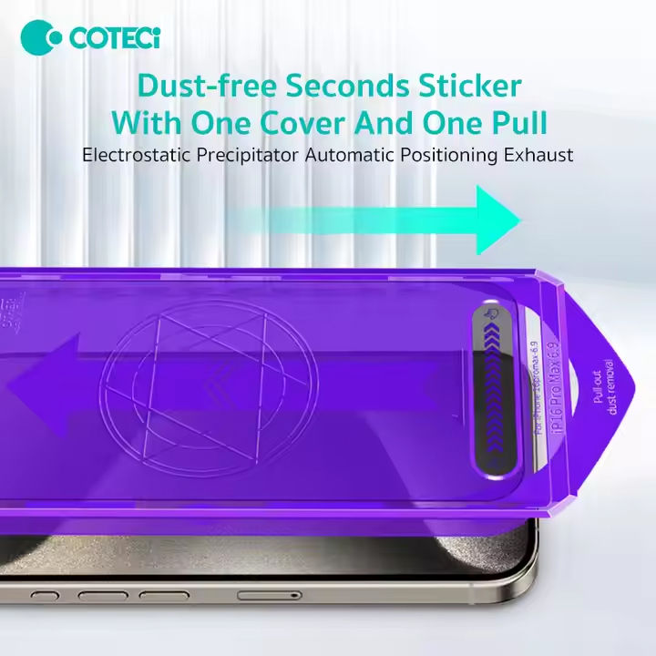 Thumbnail: COTECI Privacy HD Tempered Glass Screen Anti-Spy for iPhone 16 Series