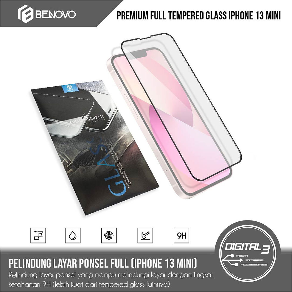 Benovo Full Tempered Glass iPhone 13 Mini (5.4) Screen Guard Protector