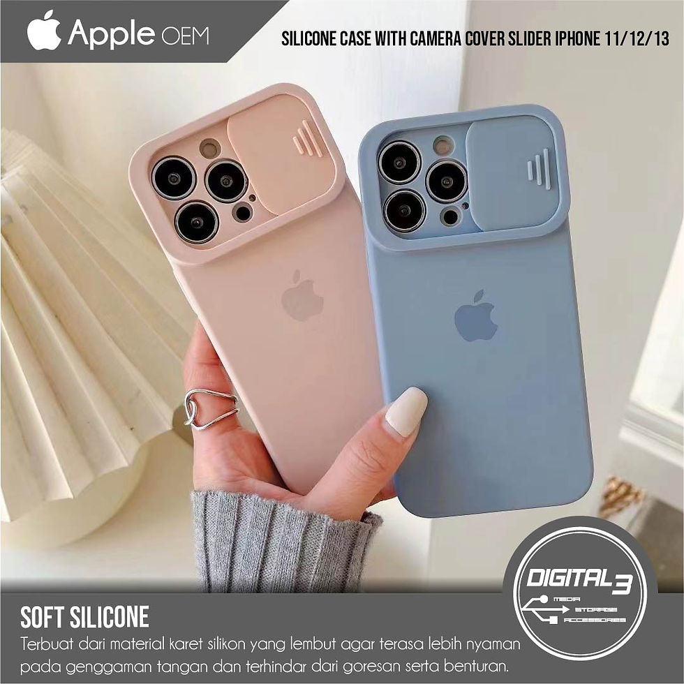 Thumbnail: Silicone Case Iphone 11 12 13 Pro Max Sliding Camera Cover Soft Casing