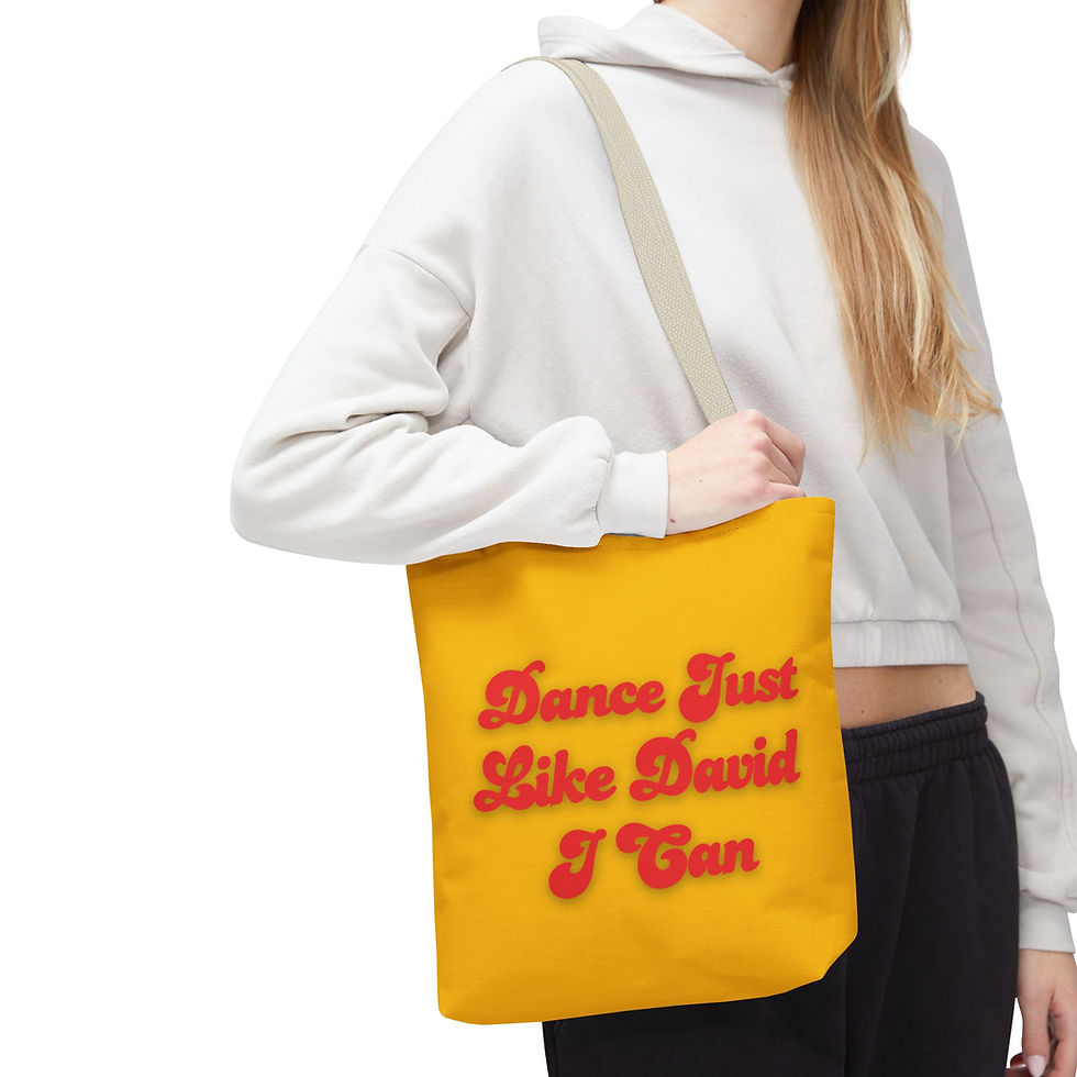 Thumbnail: Dance Like David Canvas Bag, Fun Everyday Tote