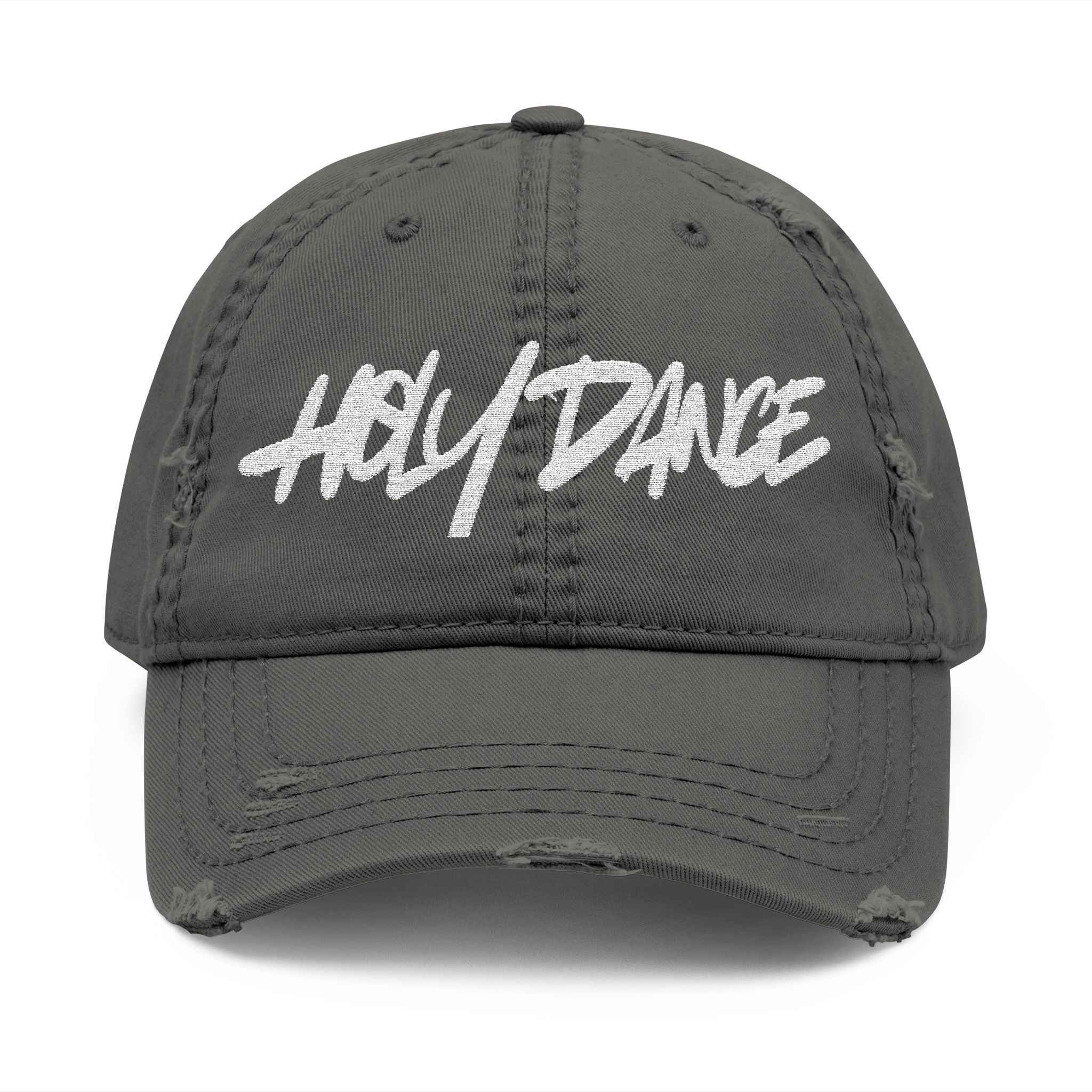 Holy Dance Distressed Dad Hat with Embroidery