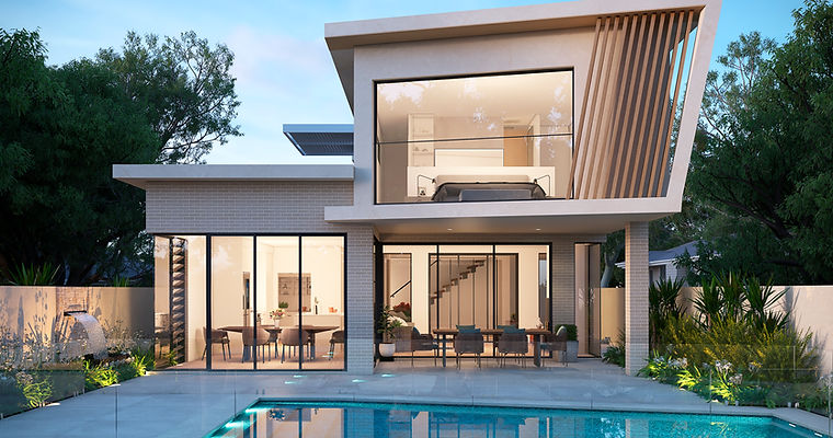 Azure Luxury Waterfront Rear
