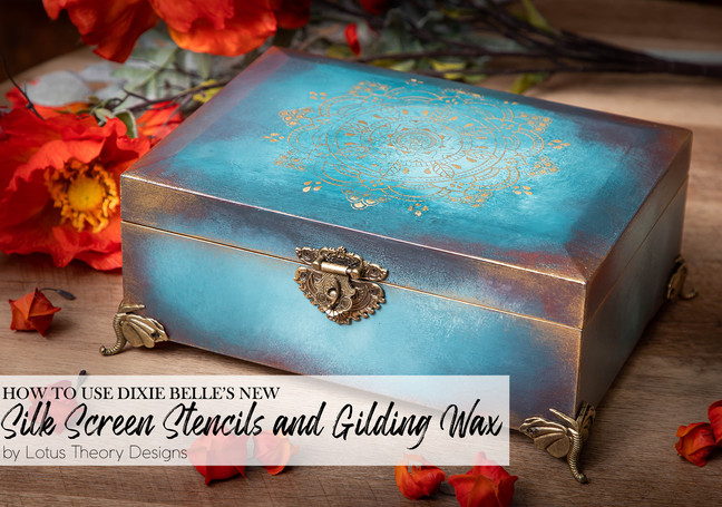 How to use Dixie Belle's New Silk Screen Stencils with Gilding Wax