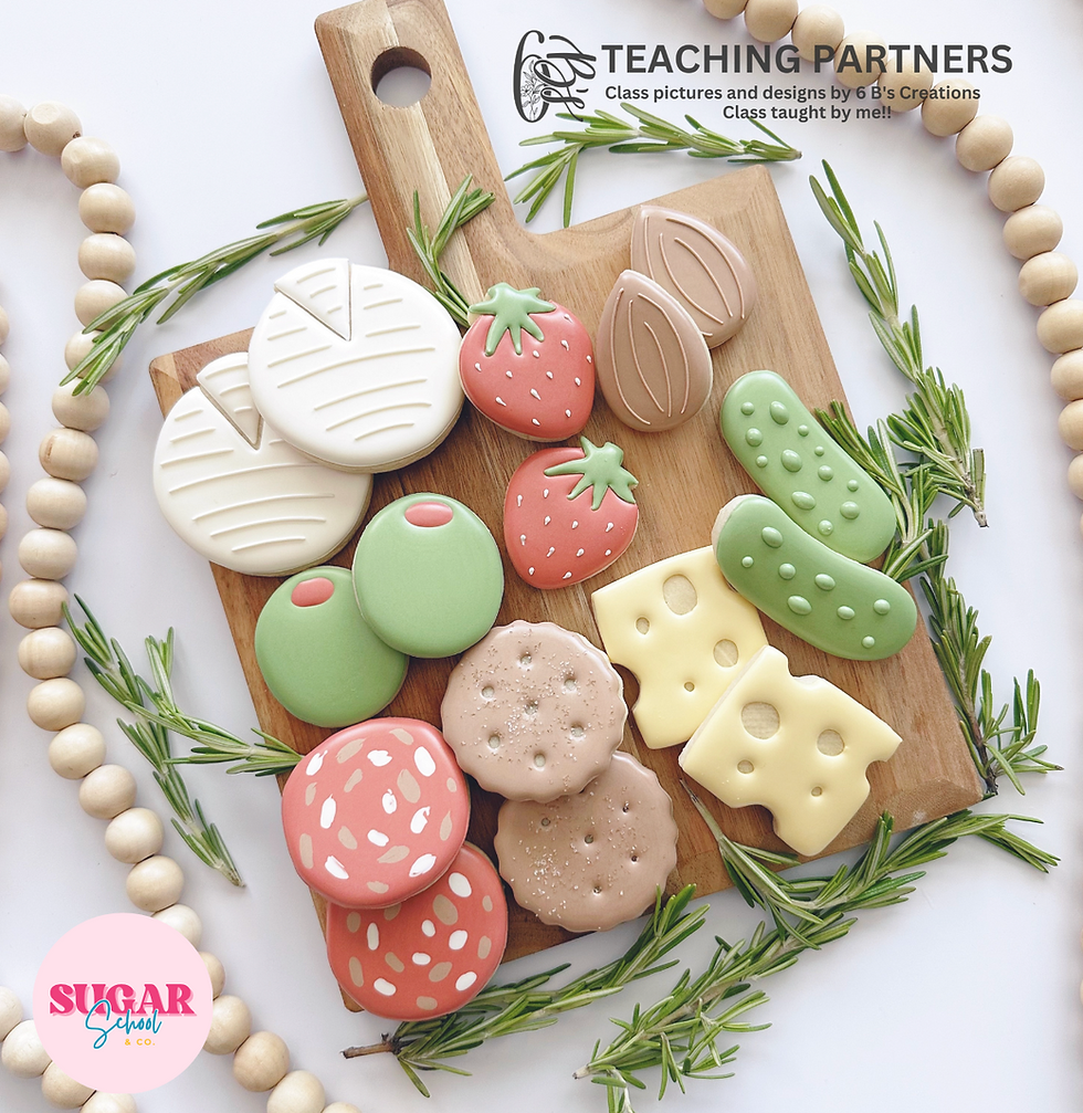 Charcuterie Board Cookie Decorating with Sugar School and Co.!