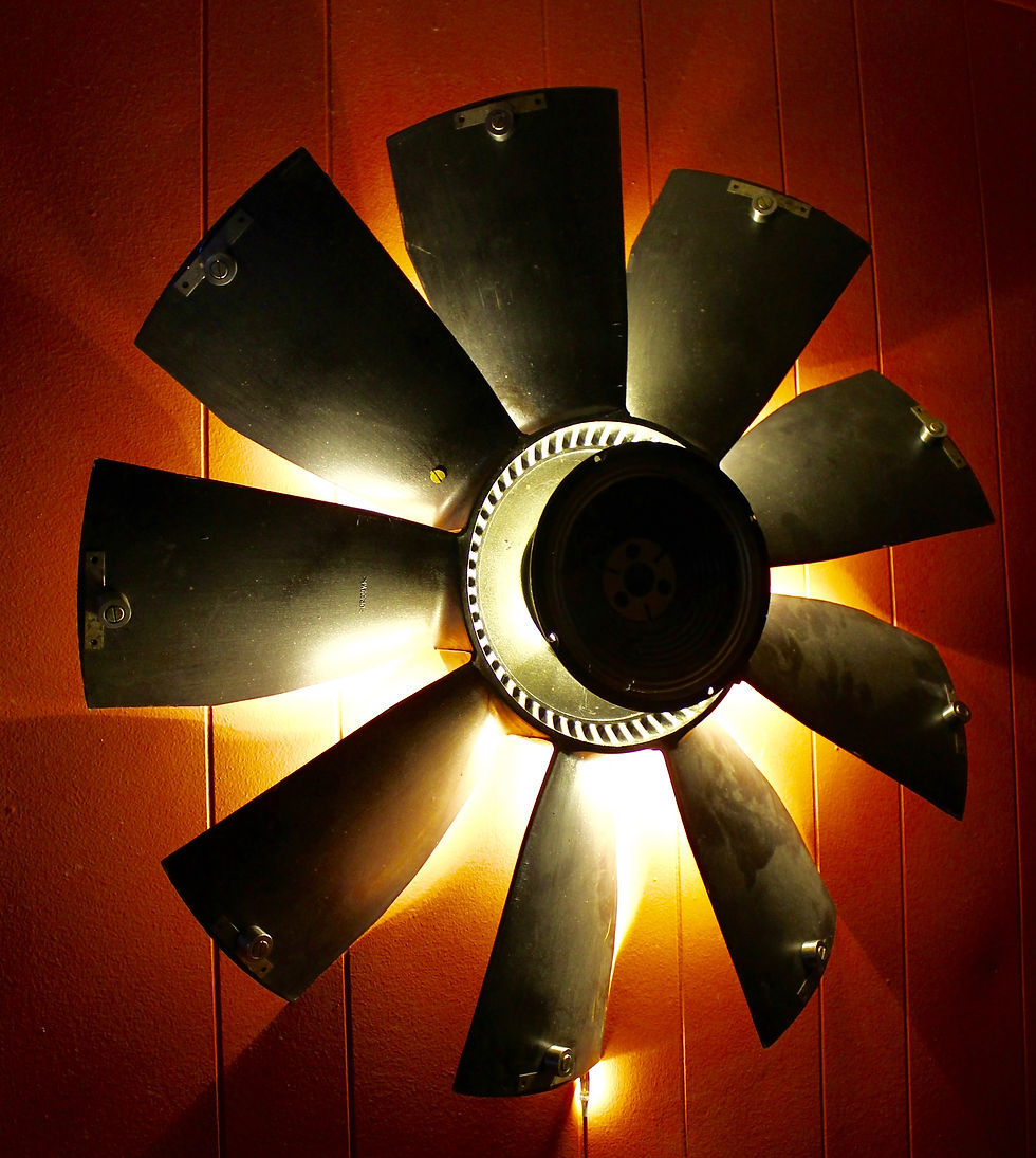 Thumbnail: Black Fan Wall Light (SOLD)