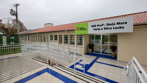 Jorginho Mello inaugura reforma da escola estadual Tânia Mara em Biguaçu