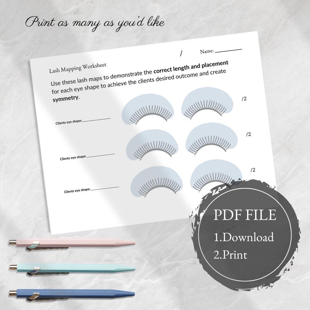 Lash Map Worksheet