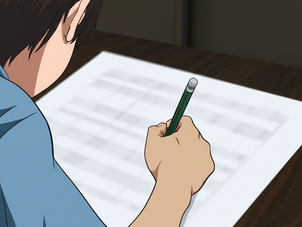 テストを受ける人
