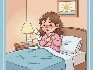 寝込むイラスト