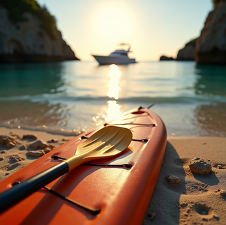 Kayaking charter yacht