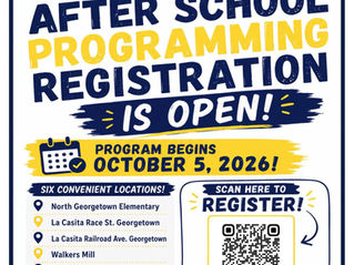 Afterschool Program Registration Open Now!