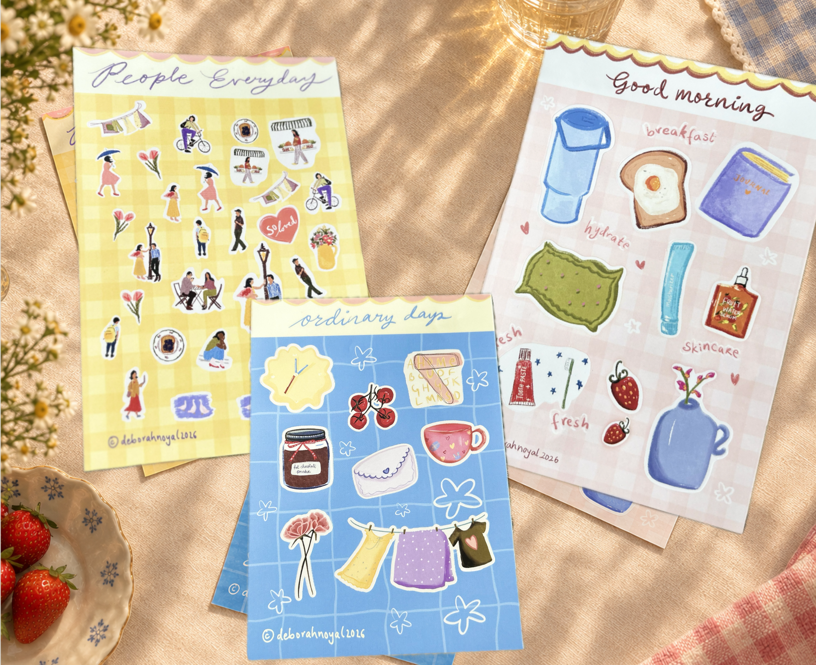 Everyday Sticker Sheets - Set of 3