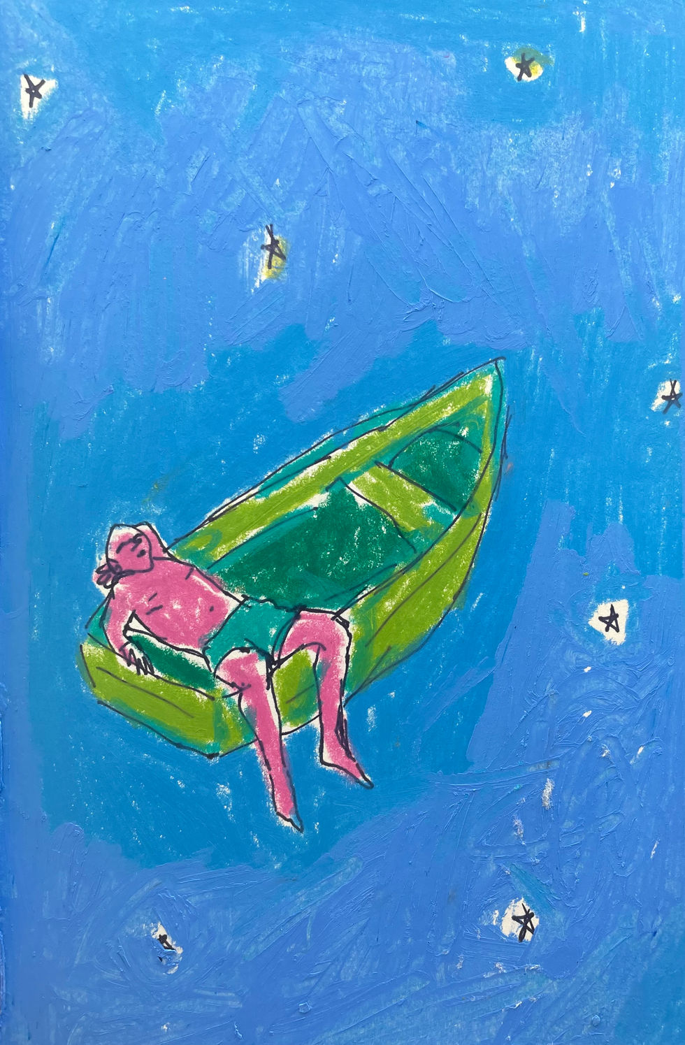 positive thinking, relaxation, surreal art, dreamscape, mindfulness imagery, inner peace, mental wellness, emotional healing, self-care, cosmic serenity, rest and renewal, visual meditation, floating on the moon, inspirational illustration.