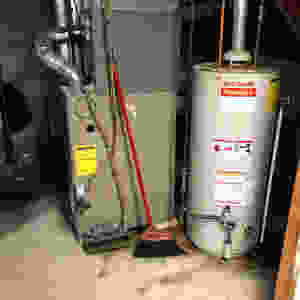 furnace and hot water tank