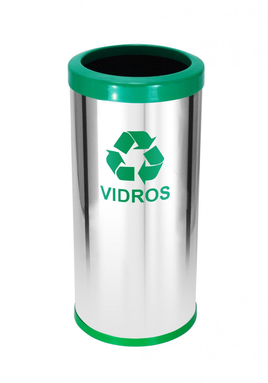 Miniatura: Lixeira em Aço Inox com Tampa meia esfera Pintada 22L JSN