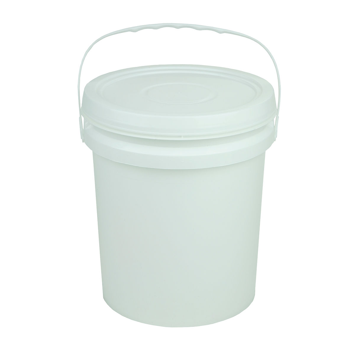 Balde com Tampa 7,2L Branco com Alça Plástica Industrial Jaguar