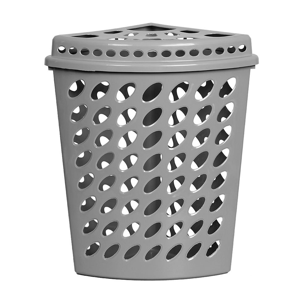 Miniatura: Cesto Telado Triangular Verde com Tampa 43,7L Plasnew