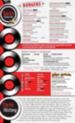Jack's Drive-In Burger Menu
